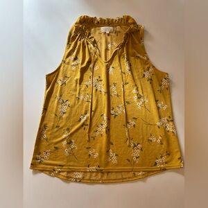 Gold floral top size M